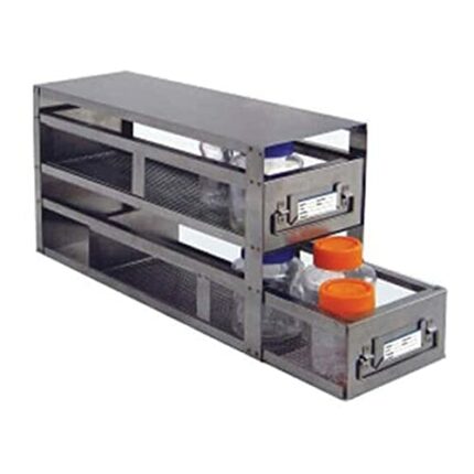 Argos Technologies RDLB102A Upright Freezer Drawer Rack for Storage Bottle, ó 4 3/16" H, 2 Drawer with 20 5/8 x 4 1/2" Area, 22" Length, 9" Heigh