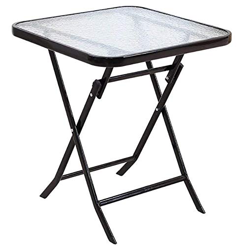 SDFGH Glass square folding table multifunctional folding table Garden Tables dining table Nordic Home Telescopic Folding Desk Small Apartment