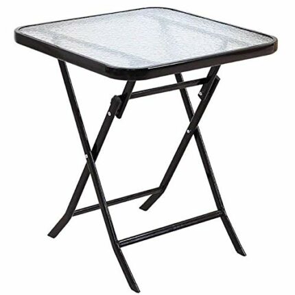 CZDYUF Glass square folding table multifunctional folding table Garden Tables dining table Nordic Home Telescopic Folding Desk Small Apartment