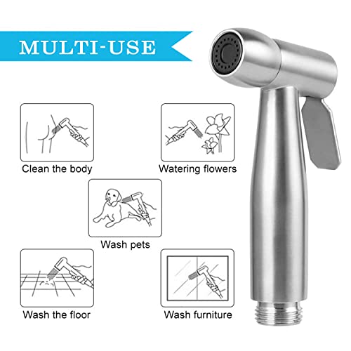 Portable Bidet Sprayer Kit - with Tap Diverter and Faucet Adapter for Kitchen Sink Faucet or Bathroom, Include 59" Hose and Hook up for Feminine