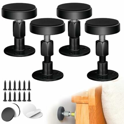 4 PCS Headboard Stoppers, Adjustable Bed Frame Anti-Shake Tool, Bedside Antishake Telescopic Support Stabilizer for Room Wall, Beds, Cabinets