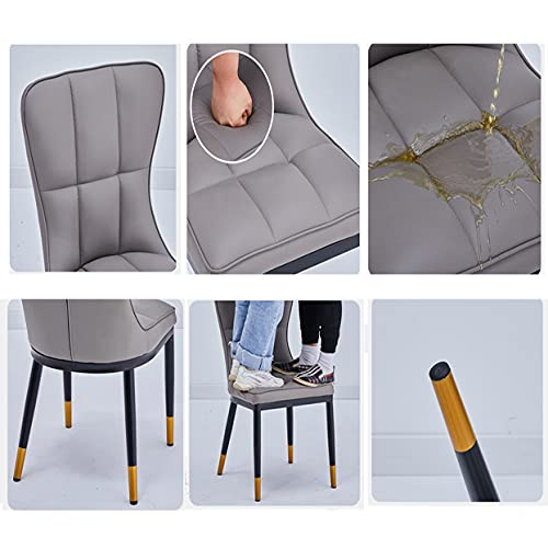 Kitchen Dining Room Furniture Chairs Kitchen Dining Chairs Set Of 4,Modern PU Leather High Back Padded Soft Seat Living Room Chairs Water Proof L
