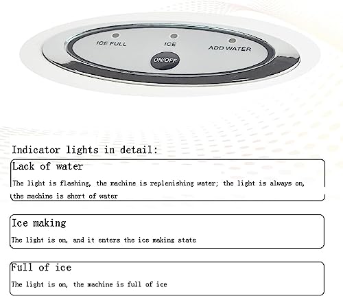 Shykey countertop ice machine Ice Maker Countertop, Bullet Clear Ice 9pcs in 7Mins, 26Lbs/Day, Portable Ice Machine for Home Party, White ice mak