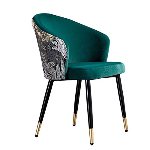 Modern Kitchen Dining Room Chairs Dining Chairs Velvet Living Room Armchair With Black Steel Legs Velvet Seat And Backrests Dining Chair (Color :