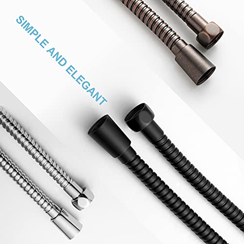 OFFO Shower Hose,Stainless Steel Replacement High Pressure Shower Pipe Anti-Kink Shower Hose for Bath Taps Chrome,1.5m