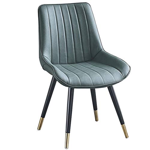 Modern Kitchen Dining Room Chairs Dining Chairs PU Leather Chairs With Black Metal Legs Seat And Backrests Kitchen Living Room Lounge Counter Cha