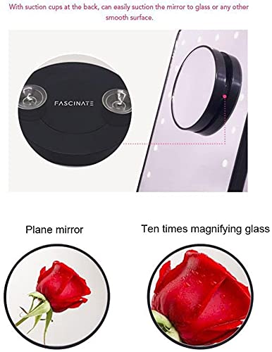 LYPER 5X Magnifying Mirror with 2 Suction Cups, 3 Inches Round Multifunction Magnifying Mirror for Cosmetic, Shaving, Blackhead/Blemish Removal (