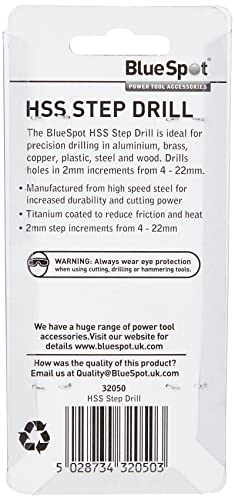 BlueSpot Tools 32050 Step Drill (4-22 mm), Bronze