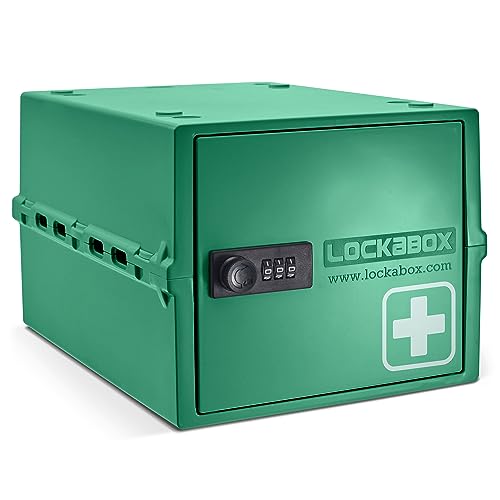 Lockabox One™ | Compact and Hygienic Lockable Box for Food, Medicines, Tech and Home Safety (Medi Blue)