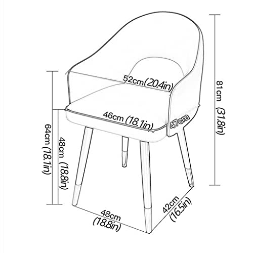Kitchen Dining Room Furniture Chairs Kitchen Dining Chairs Water Proof Leather Side Chair with Carbon Steel Legs High Back Padded Soft Seat Livin