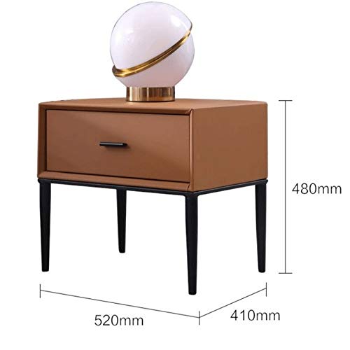 N/A Nordic Minimalist Italian Style Bedside Table Bedroom Furniture Italian Minimalist Bedside Cabinet Light Luxury Side Cabi