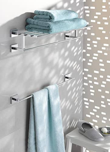 GROHE Start Cube Towel Rail – Bathroom Wall Mounted Towel Holder (Metal, Concealed Fastening, Including Screws and Dowels), Size 450 mm, Extra Ea