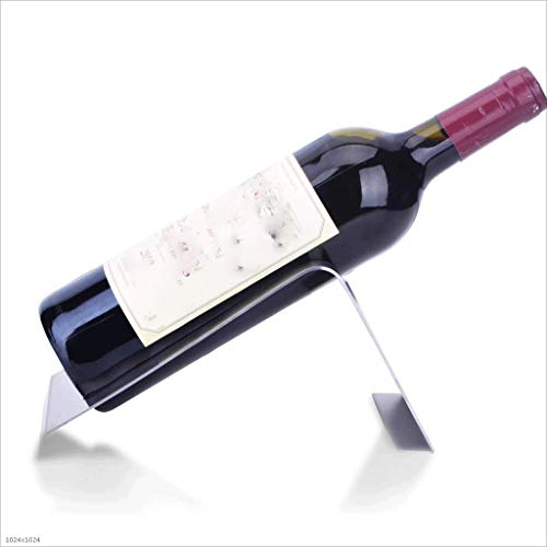 DLOETT Wine Rack European Stainless Steel Wine Rack, Bar Creative Right Angle Wine Rack Emergency Living Room Wine Decoration