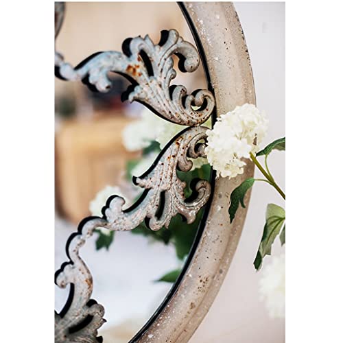 QUANJJ Decorative Round Vintage Wall Metal Rustic Handcrafted Round Metal Wall Decorative