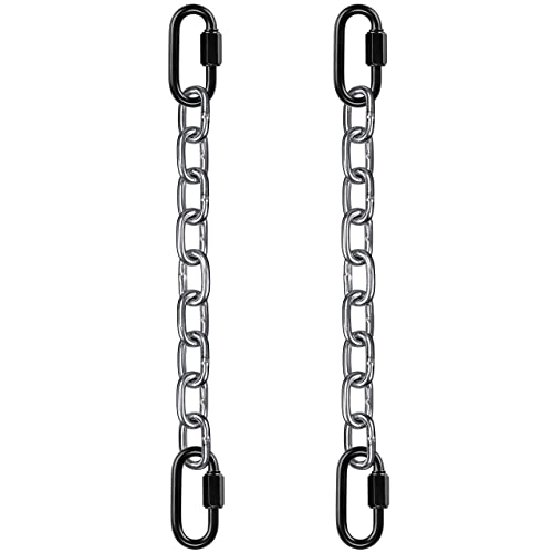 BeneLabel 2 Hanging Chair Chain with 4 Carabiners, Heavy Duty Hanging Kits Hammock Chair Hardware for Indoor Outdoor Playground Hanging Chair Ham