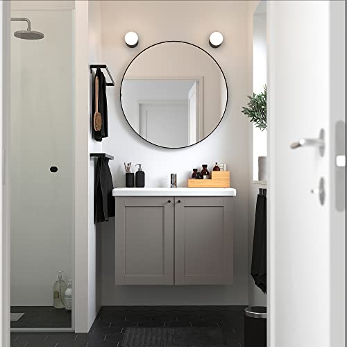 Ikea TVÄLLEN/ENHET wash-basin cabinet with 2 doors, 84x43x65 cm, grey frame/grey Pilkån tap