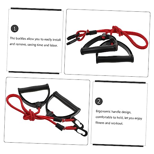 Garneck 1 Pair Stepper Rope Pulling Household Exercise Supplies Equipment Resistance Ropes Tension Latex for Treadmills of Accessories Elastic Be