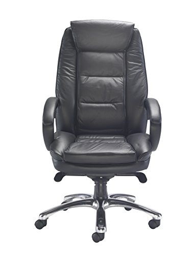 Office Hippo Executive Leather Faced Chair, Black