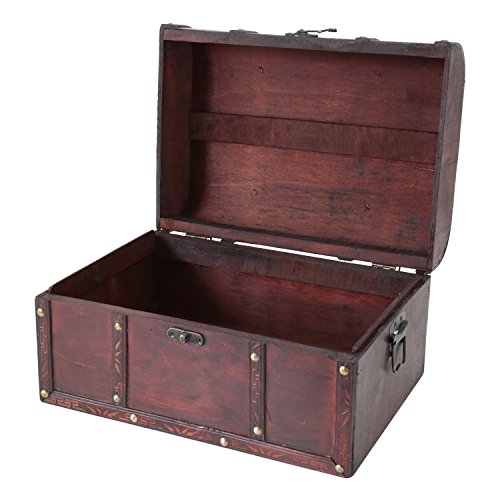 HMF 6406-135 Wooden Treasure Chest | 35 x 25 x 20 cm | Large | Portugal