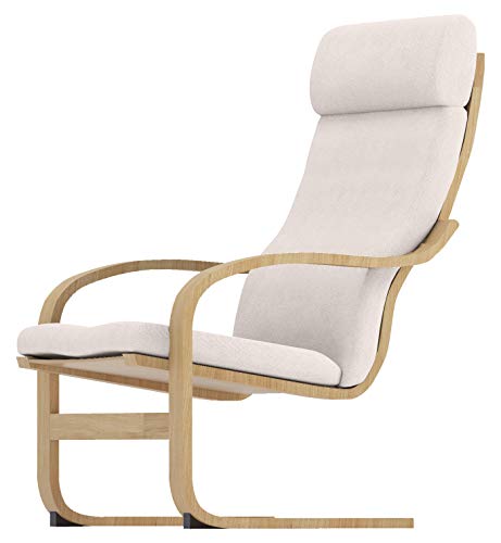 HomeTown Market Only Covers. Chair is not included! Duable Poang Chair Cover Replacement is Compatible For IKEA Poang Armchair Slipcover (Faux Le