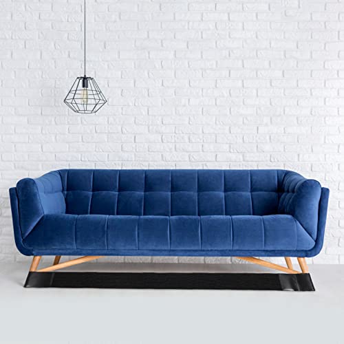 DOITOOL Toy Blocker for Under Couch Stop Things from Going Under Sofa Furniture Adjustable Gap Bumper Under The Bed Blocker for Pets Black