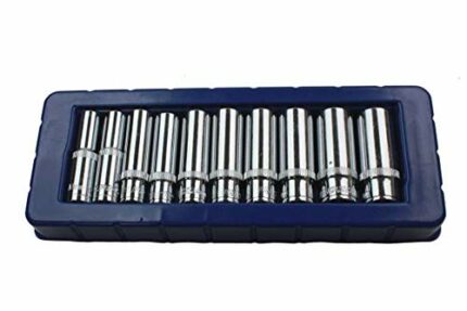 US PRO 3237 10pc 3/8'' DR Deep Sockets Set 10-19mm, Blue