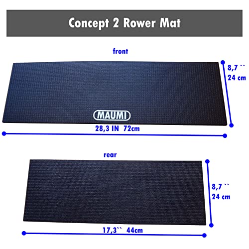 MAUMI Concept 2 Rower Mat for Model D Concept2 Rowing Machine - Anti Slip and High Density - Concept 2 Rowing Machine Fit - Concept 2 Rower Acces