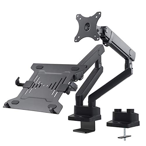 Maclean MC813 Monitor Mount With Gas Spring Laptop Mount Stand VESA 75x75 100x100 17 "-32" For 1 Monitor 1 Laptop Holder (MC813 - Monitor - Lapto