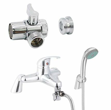 Zotti Tap Diverter Valve Attchment - 28mm | for Kitchens & Bathrooms Sinks | Polished Chrome Faucet Adapter for Taps | Add to Showers, Baths Or S