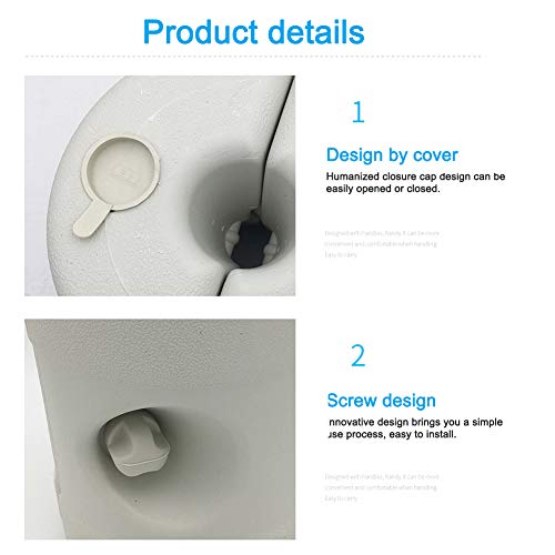 MOVKZACV Plastic Gazebo Leg Weights,Outdoors Gazebo Tent Weight Feet Drum Fill,Durable Weatherproof Umbrella Holder for Outdoors Marquee, Party T