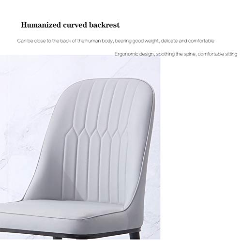 Kitchen Dining Room Furniture Chairs Water Proof PU Leather Dining Chair With Metal Legs Faux Matte Suede Leather Dining Chairs Accent Chairs For