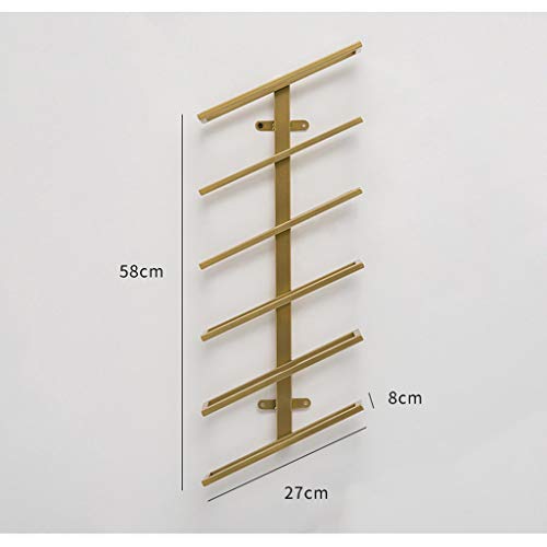 EYLINK Wine racks Home/Bar Retro Wall Mounted 6/8 Bottles, Metal Iron Vintage Wine Bottle Holder, Wall Decoration Wine Shelf, for Bar/Kitchen/Cab