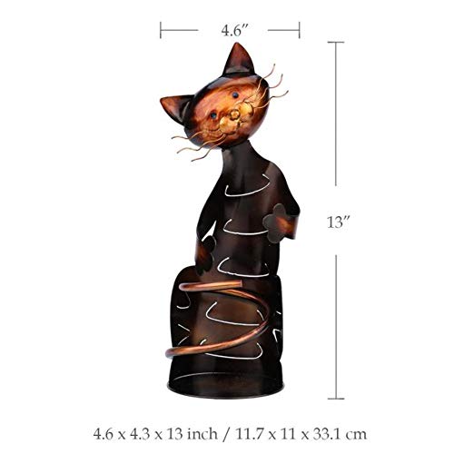 Kayla-lan Cat Shaped Wine Bottle Holder Wine Rack shelf Metal Sculpture Practical Home decoration Crafts Kitchen Home Decoration.
