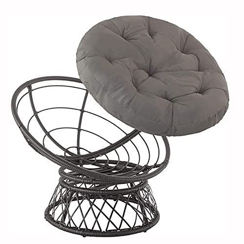 Overstuffed Papasan Chair Cushion,Outdoor Cloth Swing Rattan Chair Cushion,Oversized Round Cushion Thick Comfortable Oversized Papasan Pad(Chair