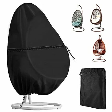 Egg Chair Cover Waterproof Heavy Duty,Patio Hanging Egg Chair Cover 210d Oxford Heavy Duty Egg Chair Covers, For Swing Chairs,(190 X 115cm)