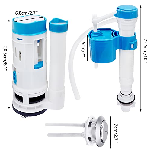 Dual Flush Valve and Flush Toilet Cistern Push Button Assembly, Iceten Adjustable Toilet Flush Valve General Toilet Cistern Fittings