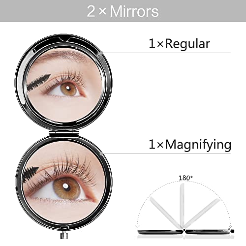 Kwtzkuo Birthday Graduation Gifts for Daughter Sister Teacher Best Friends Girls, Compact Pocket Makeup Mirror with Rose Gold Bracelet Gifts for