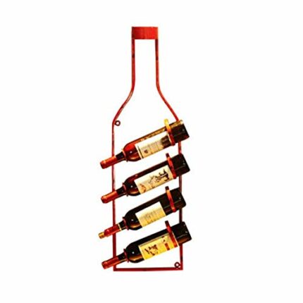 NEOCHY Wine Rack Retro Wall Hanging Industrial Wind Iron Wine Bottle Ornament Bar Restaurant Wall Decoration Display