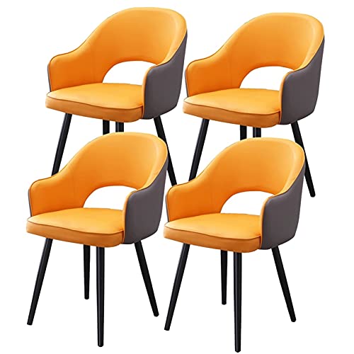 dining chair Kitchen Dining Room Furniture Chairs Kitchen Dining Chairs Set Of 4 Modern PU Leather Hollow Out Back Padded Soft Seat Living Room C