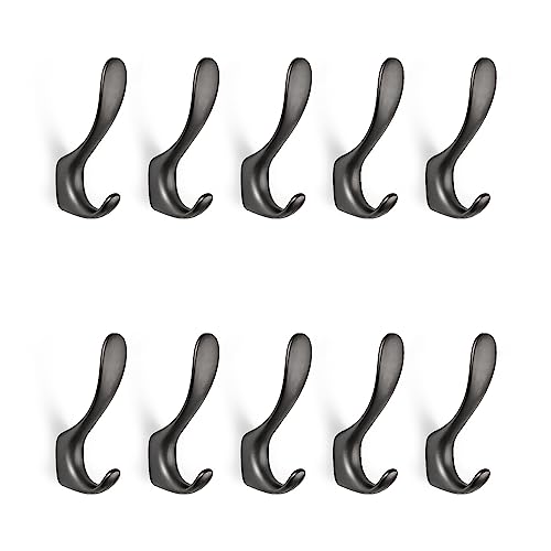 SARIHOSY Wooden and White Coat Hooks Wall Mounted, Wooden Shelves with Hooks, Coat Knobs Wooden White Pegs for Wall, Oak Coat Hooks Wall Mounted