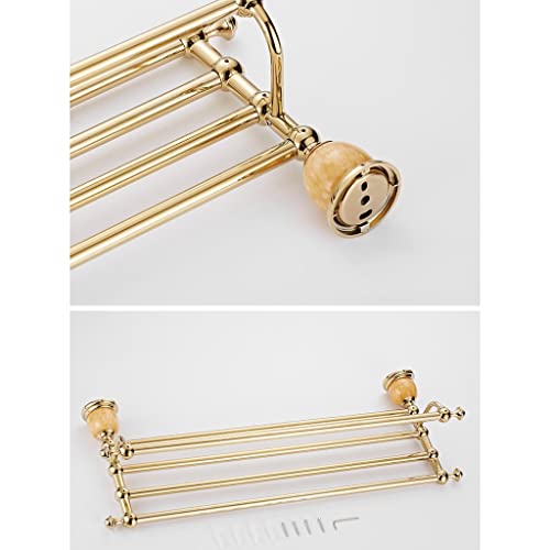 HIGOH Towel Racks,Bathroom Towel Rack Wall Mounted Towel Holder,European-Style Stainless Steel Bath Towel Rack,Bathroom Rack,Bathroom Jade Towel