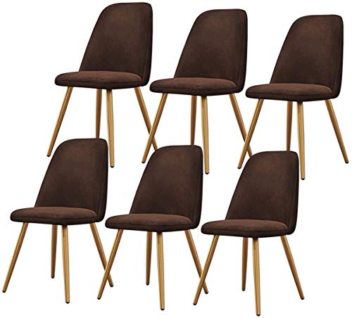 Modern Kitchen Dining Room Chairs Vintage Dining Chairs Set Of 6 Kitchen Counter Chairs Lounge Leisure Living Room Corner Chairs With Metal Legs