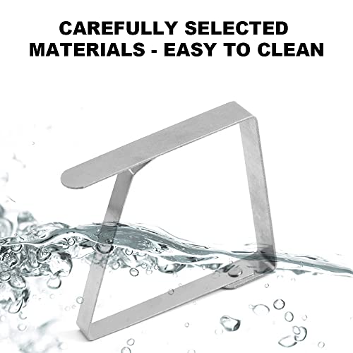 Geoyien Outdoor Tablecloth Clamps, Tablecloth Clips, 12 Pieces Tablecloth Clips for Tables, Adjusting Firmly Fixed, Easy Clean, Stainless Steel,