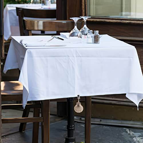 Kichvoe 4pcs Tablecloth Weights Sea Shell Table Cover Weights Tablecloth Clips Hangers Tablecloth Pendant with Metal Clips for Outdoor Picnic Fam