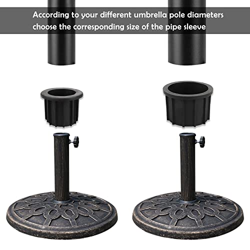 Kingovalley 4 Pcs Umbrella Base Stand Replacement Parts, Patio Umbrella Stand Replacement Parts with 2 Pcs M8 M8 Thread Replacement Hand Knob for