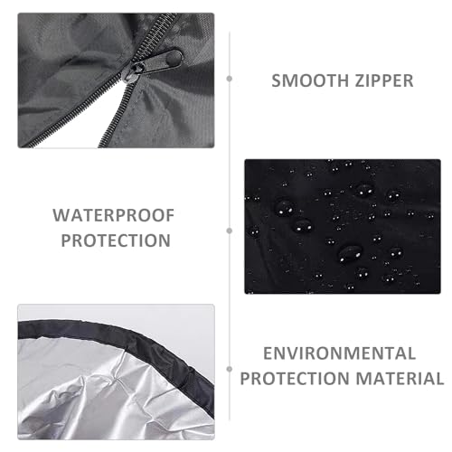 MUEEAD 1 Piece Black 210d Egg Chair Cover with 1 Storage Bag, Garden Hanging Chair Cover, Heavy Hanging Waterproof Cover, Outdoor Swing Chair Cov