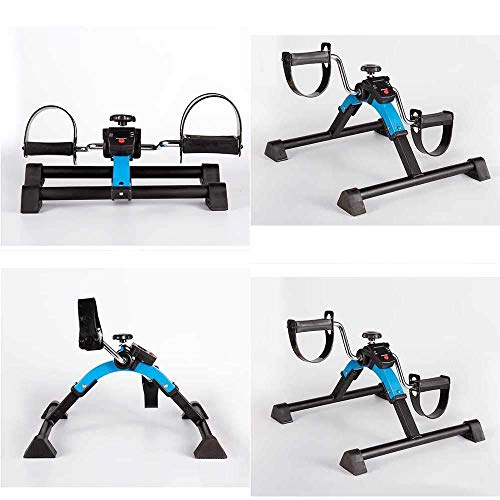 LUNEZY Middle-Aged And Elderly Trainer, Mini Exercise Bike Home Multi-Function Fitness Bike Removable Smart Count Table Knob Resistance Regulator