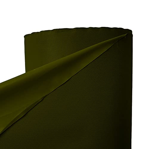 Olive Green Oxford Heavy Duty Waterproof Fabric by The Metre Tarpaulin Material for Outdoor Furniture Seat Covers 150CM Wide, (Pre-Cut) 10 Metres