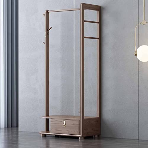 maozi Wooden Coating Hanger Shoe Standing Coat Racks Clothes Entrance Foot Racks Hall Space Saving Furniture