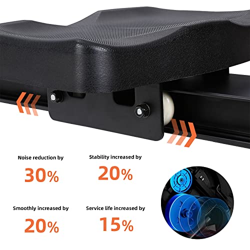 Magnetic Rowing Machine for Home Use 350LB Weight Capacity Super Quiet Ergonomic Rower Machine, 2023 Upgraded Silent Aluminum Slide Rail Row Mach